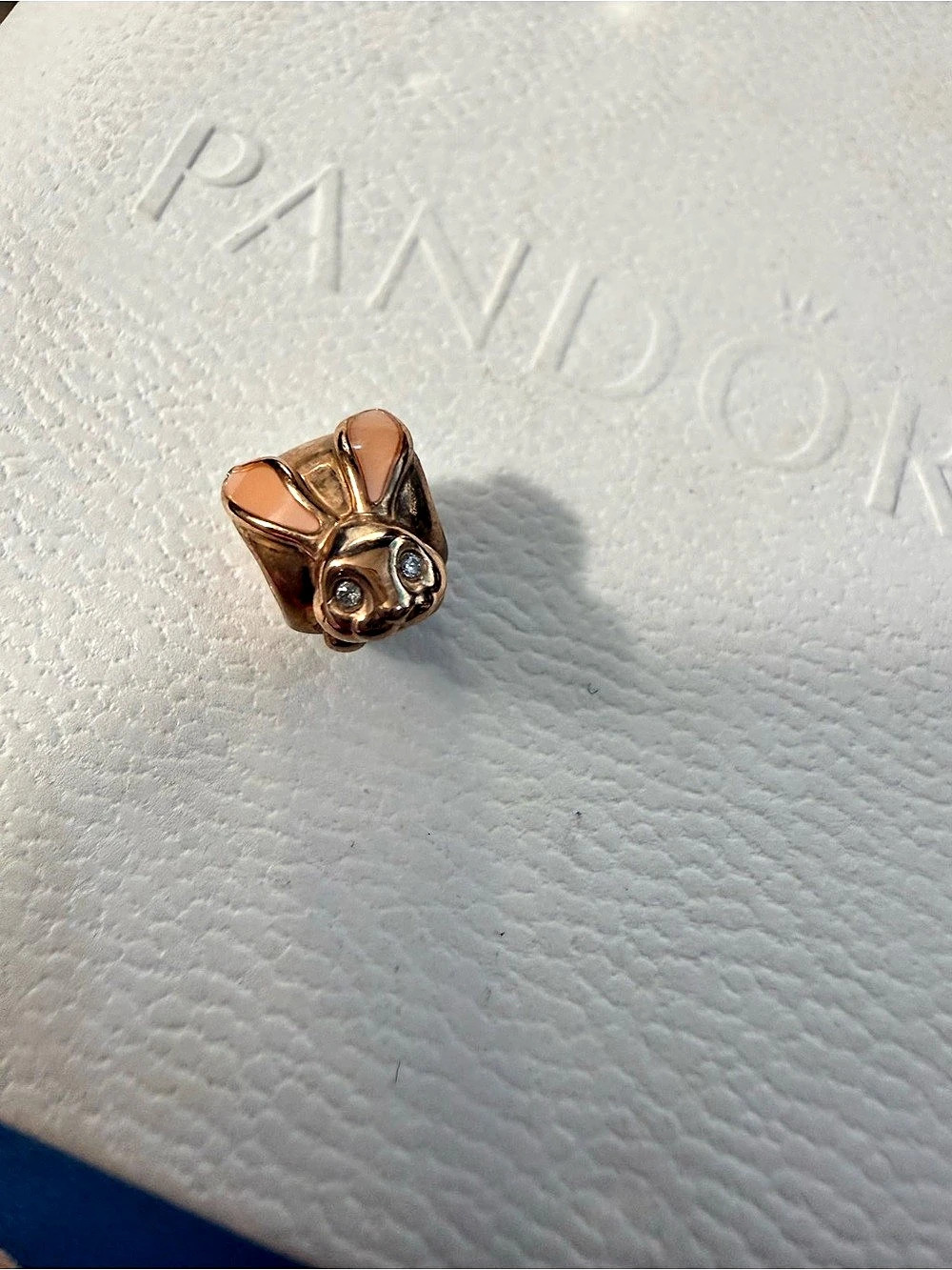Pandora Cute Bunny Charm Gold